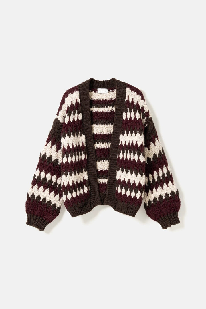 Noella - N-Fora Knit Cardigan 16870002 - 1528 - Deveen Burgundy Mix