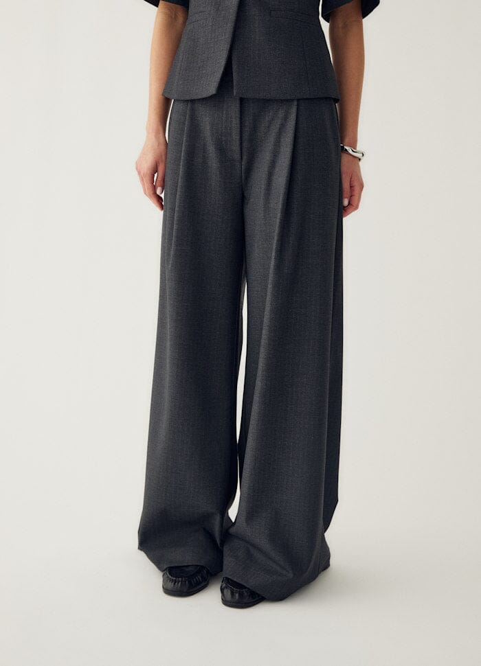 Noella - N-Kazia Pants 16150001 - 1487 - Grey Herringbone Bukser 