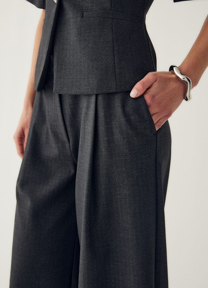 Noella - N-Kazia Pants 16150001 - 1487 - Grey Herringbone Bukser 