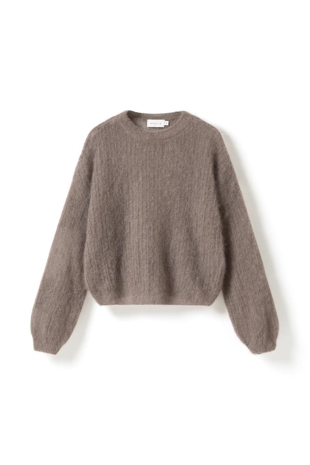 Noella - N-Lillee Knit 17030001 - 1438 - Timber Wolf Strikbluser 