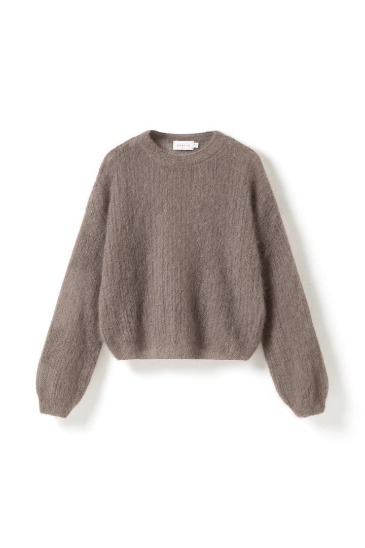 Noella - N-Lillee Knit 17030001 - 1438 - Timber Wolf Strikbluser 