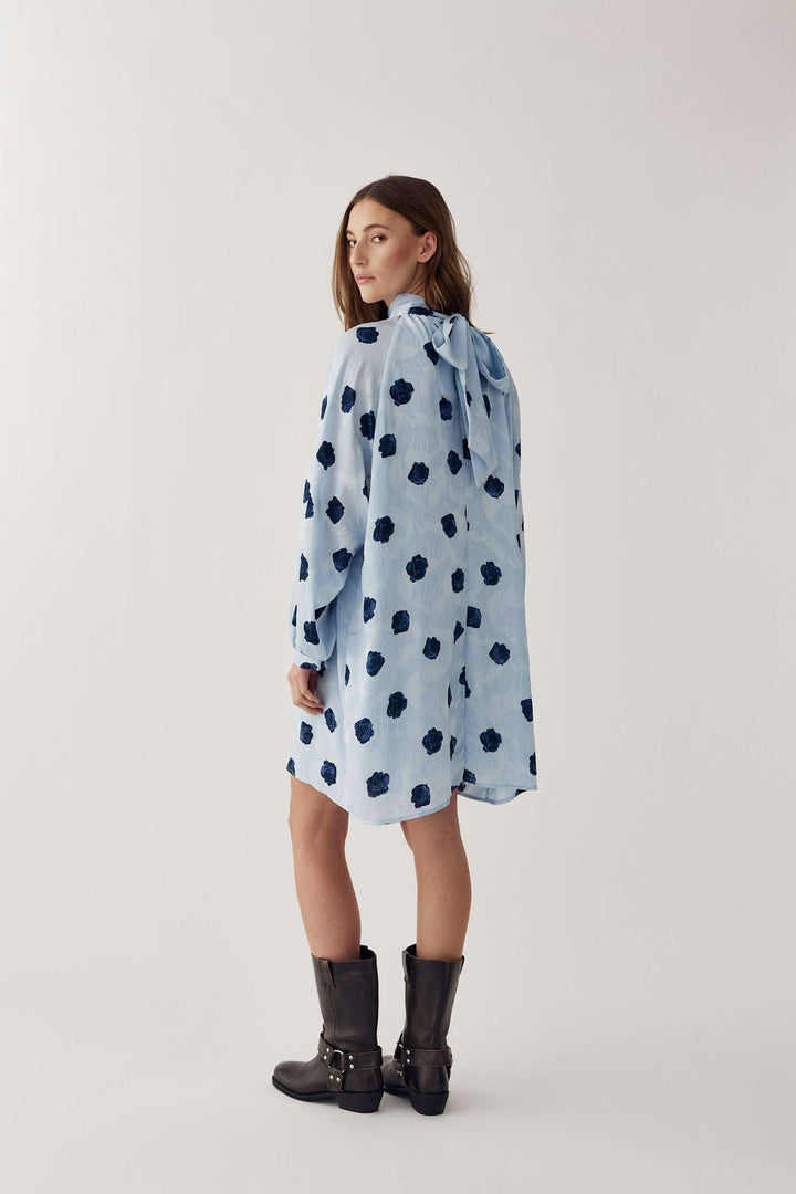 Noella - N-Lorenia Dress 16500001 - 1510 - Delice Blue Print Kjoler 