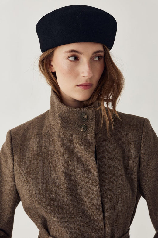Noella - N-Maddy Coat 16180003 - 1488 - Brown Herringbone