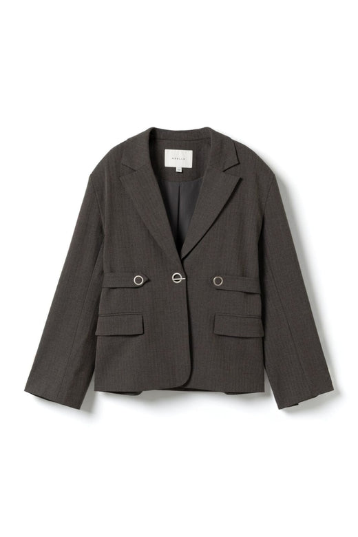 Noella - N-Marice Blazer 16150003 - 1488 - Brown Herringbone Blazere 