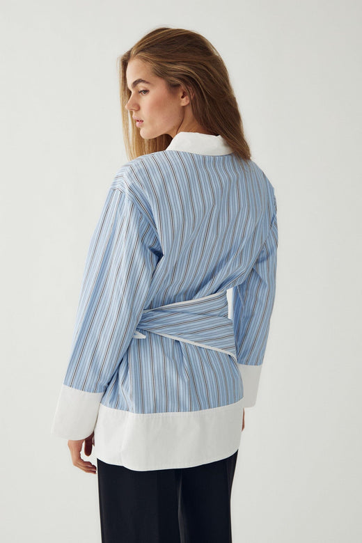 Noella - N-Marinelle Shirt 14300002 - 1398 - Coetta Blue Stripe Skjorter 