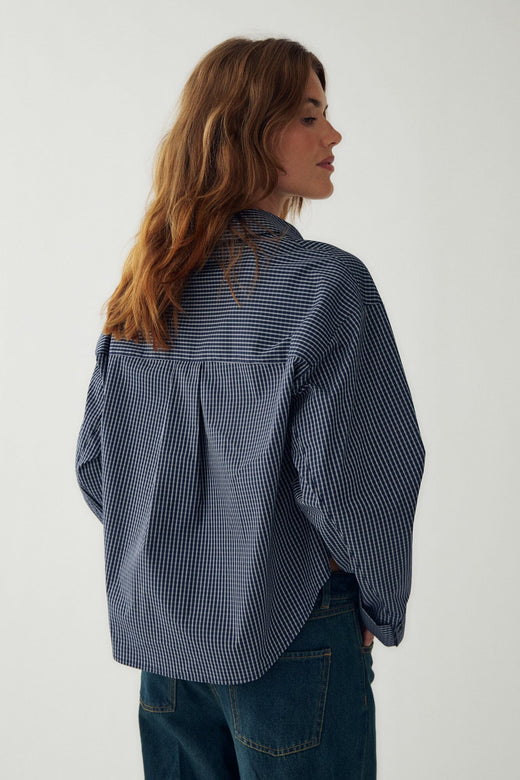 Noella - N-Marlon C Shirt 15590002 - 484 - Davy Navy Check Skjorter 