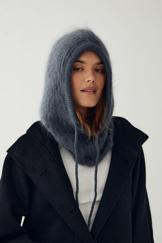 Noella - N-Merle Knit Balaclava 15250007 - 1495 - Medium Grey Melange Accessories 