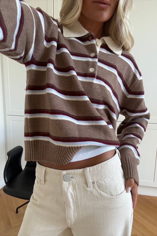 Noella - N-Merryll Knit 16070001 - 1479 - Delissa Multi Stripe Strikbluser 
