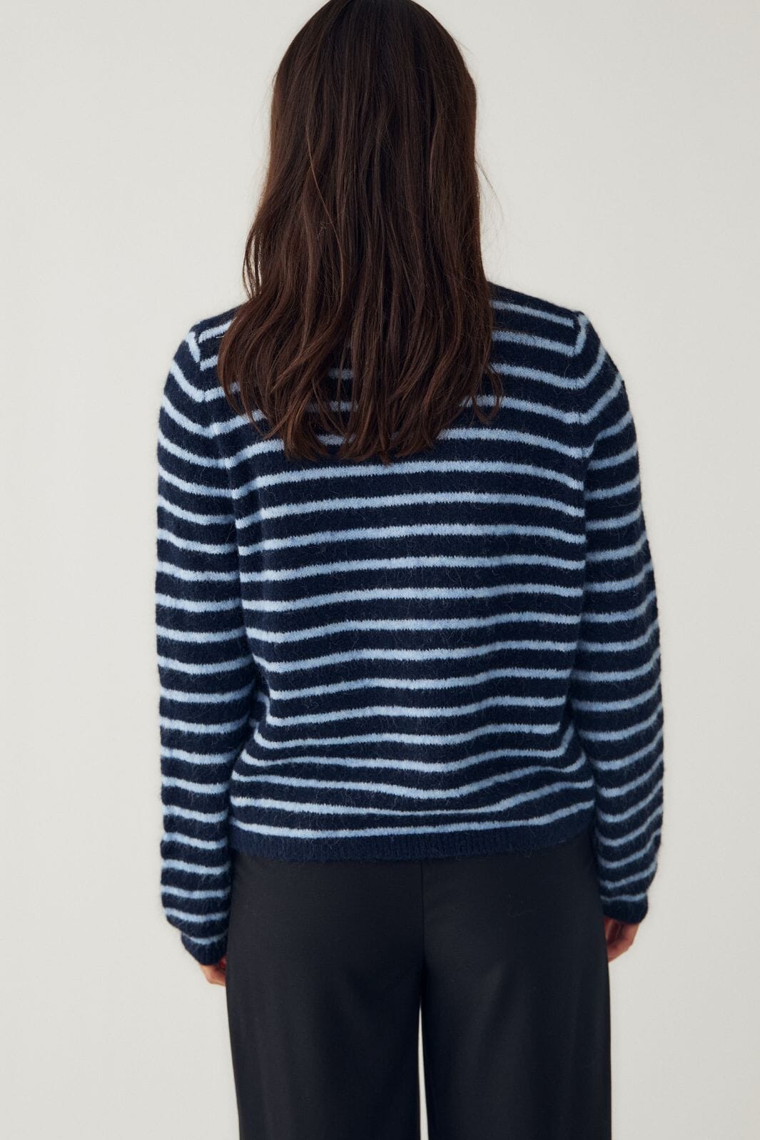 Noella - N-Mertice Knit Cardigan 16570002 - 117 - Blue Stripe Cardigans 