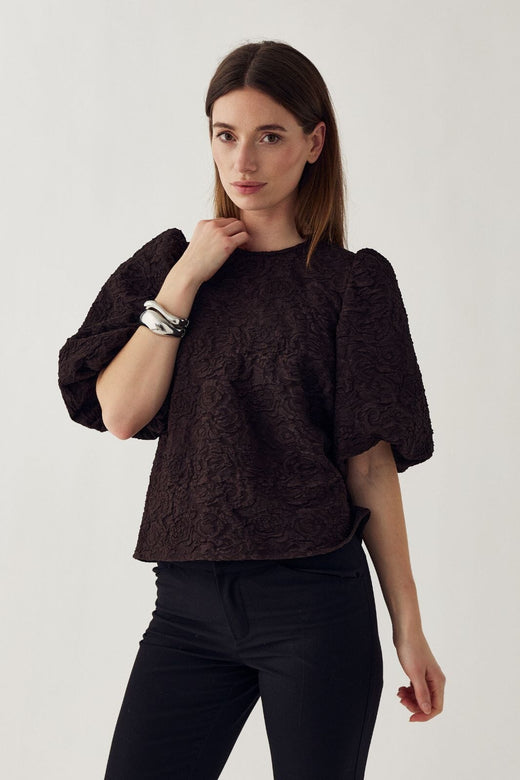 Noella - N-Shelly Blouse 14840002 - 674 - Chocolate Bluser 