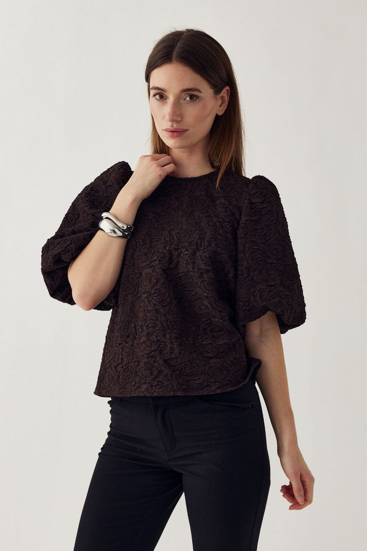 Noella - N-Shelly Blouse 14840002 - 674 - Chocolate Bluser 