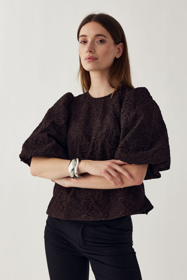 Noella - N-Shelly Blouse 14840002 - 674 - Chocolate Bluser 