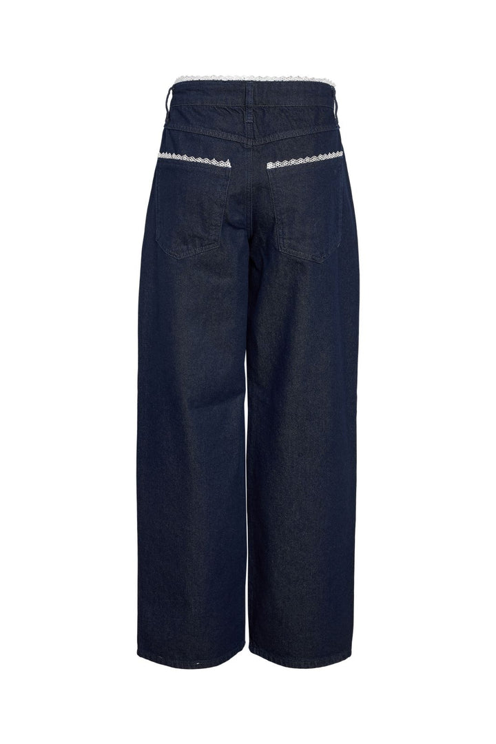 Noisy May - Nmadriana Nw Loose Lace Jeans Db - 4951962 Dark Blue Denim