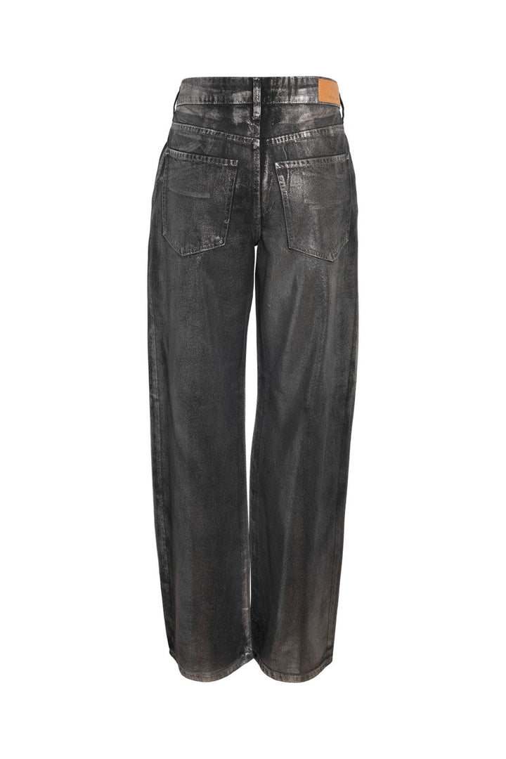 Noisy May - Nmadriana Nw Silver Coated Jeans Az453Mb - 4845014 Medium Blue Denim