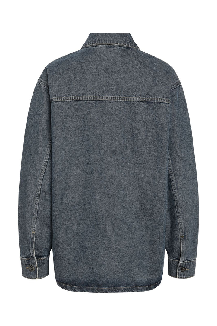 Noisy May - Nmalva L/S Tinted Washed Shirt Az449Mb - 4844470 Dark Blue Denim