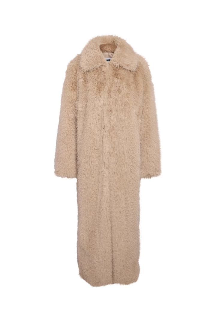 Noisy May - Nmevie Fur X-Long Coat - 4926434 Oatmeal