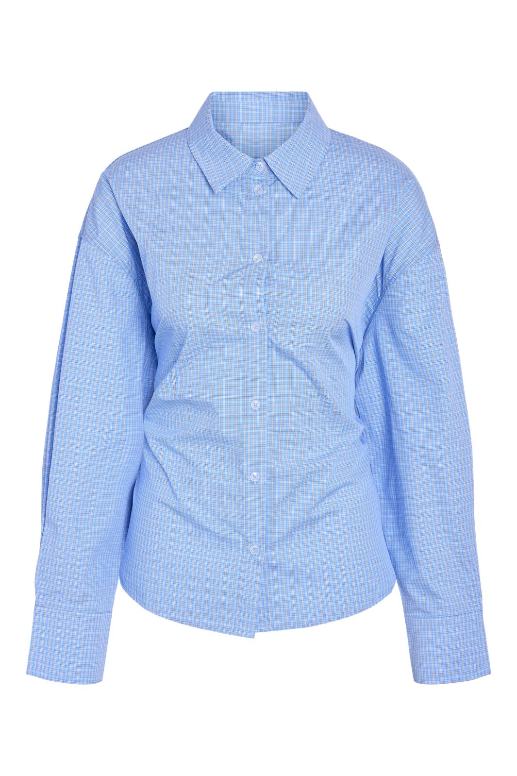 Noisy May - Nmfrida L/S Button Tie Back Shirt Tnt/17 - 5201036 Blue Bell White