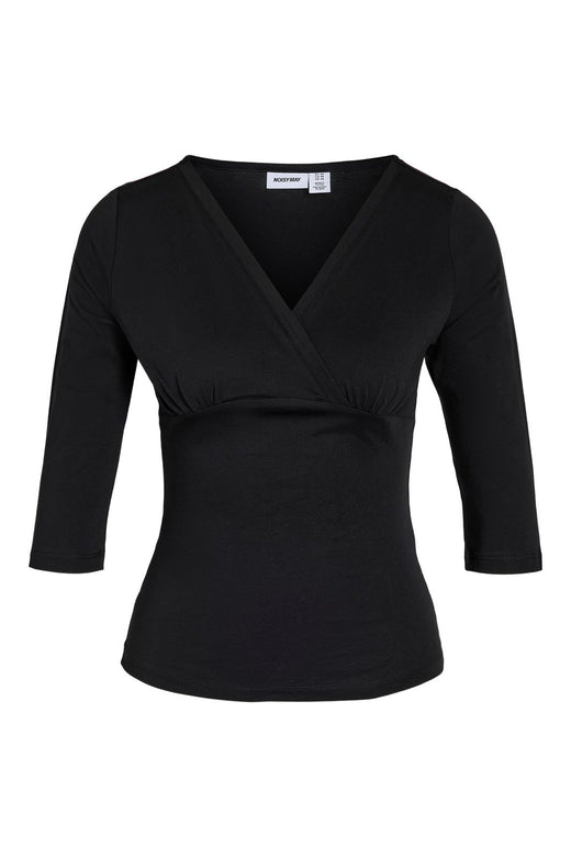 Noisy May - Nmjune 3/4 V-Neck Top - 5239150 Black