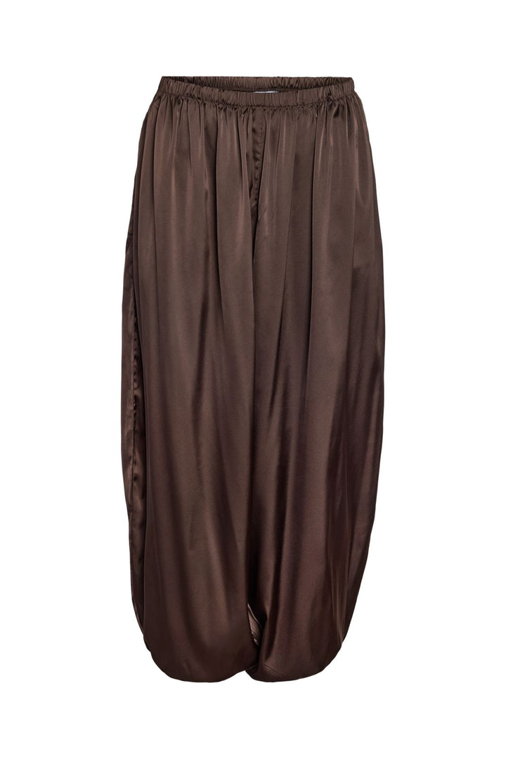 Noisy May - Nmlouise Satin Balloon Pant - 5082002 Chocolate Brown