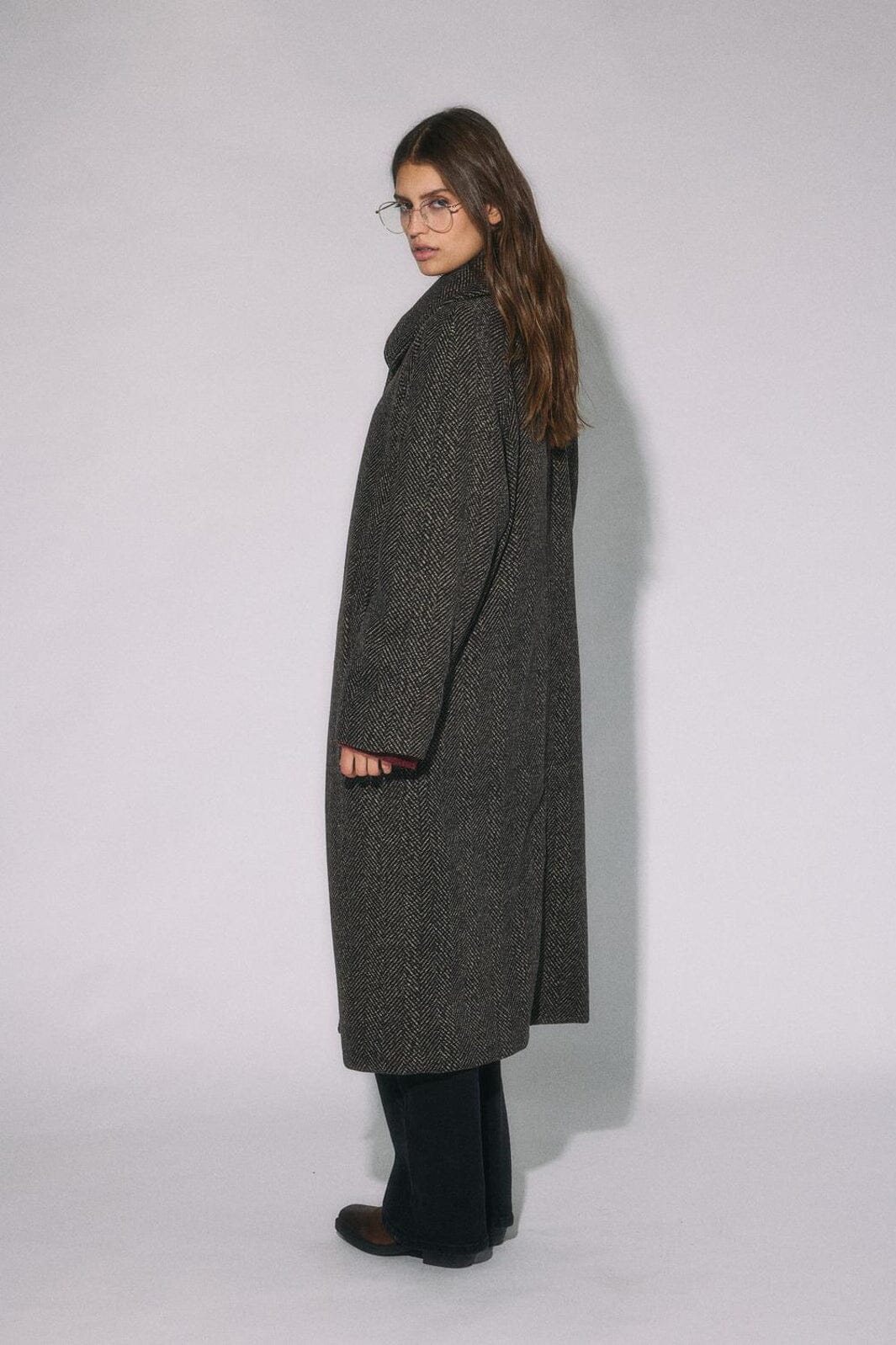 Noisy May - Nmmaddie L/S Coat - 5075801 Chocolate Brown