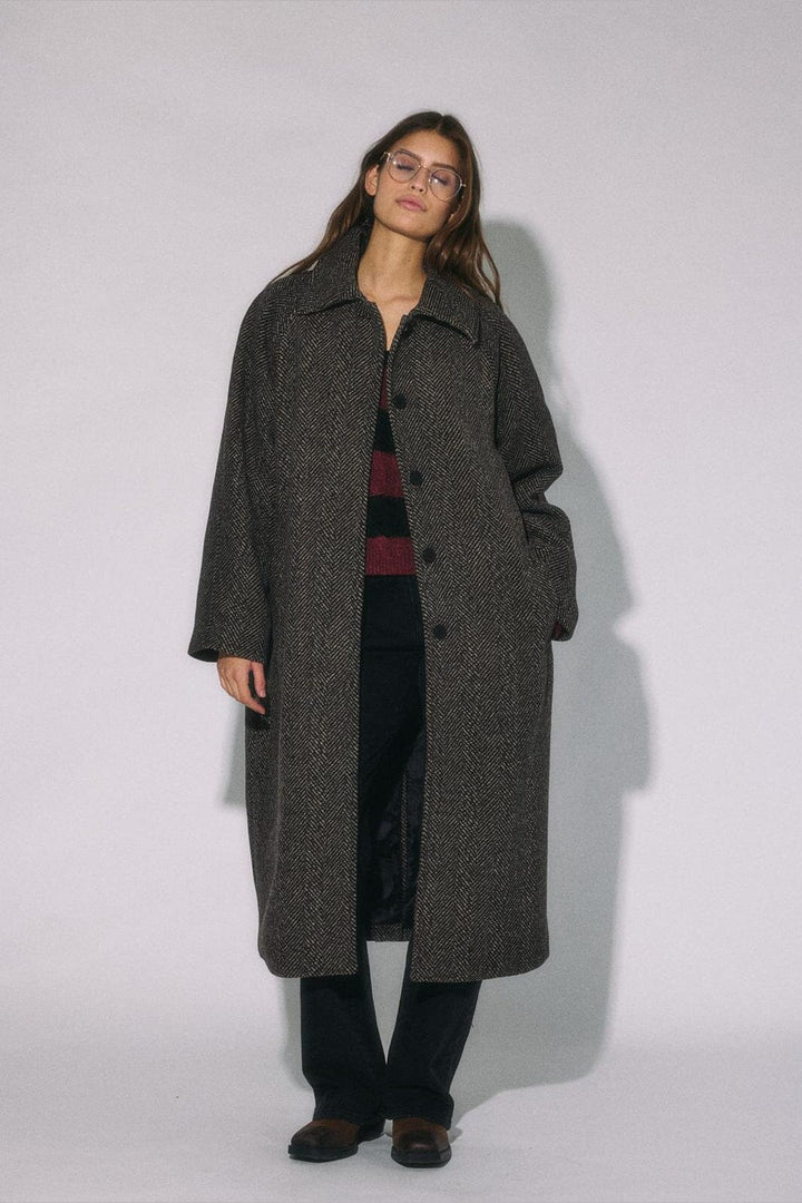 Noisy May - Nmmaddie L/S Coat - 5075801 Chocolate Brown