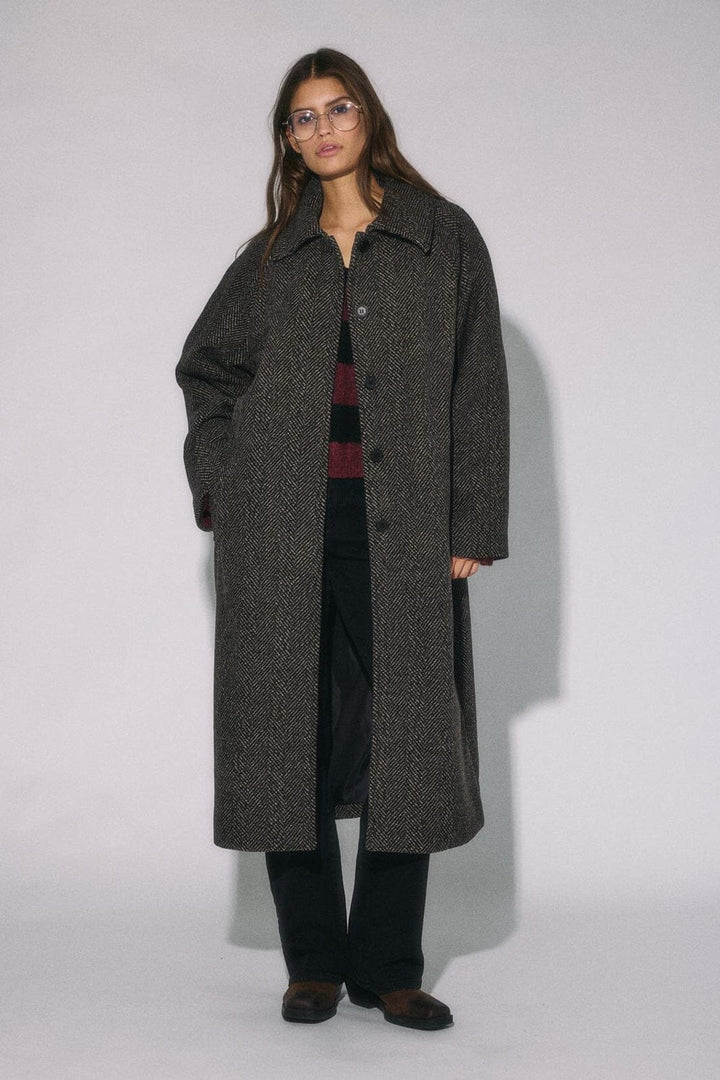 Noisy May - Nmmaddie L/S Coat - 5075801 Chocolate Brown