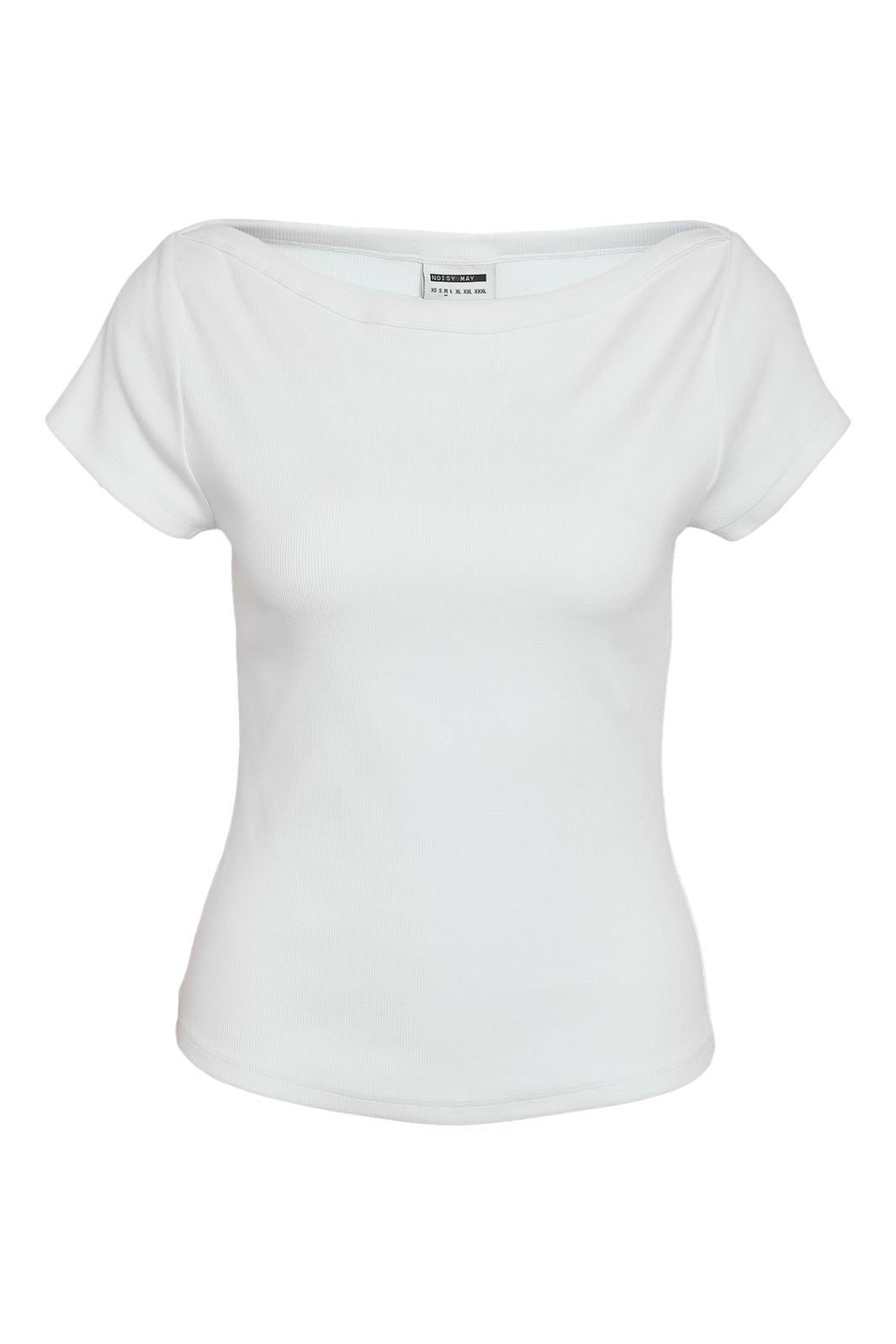 Noisy May - Nmmaya S/S Boatneck Top Fwd - 4915909 Bright White