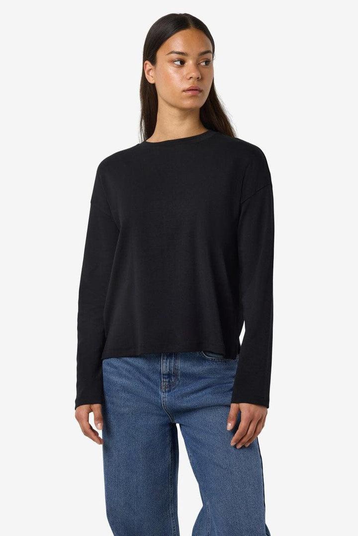 Noisy May - Nmmocca L/S Regular Fit Top Fwd - 4793254 Black