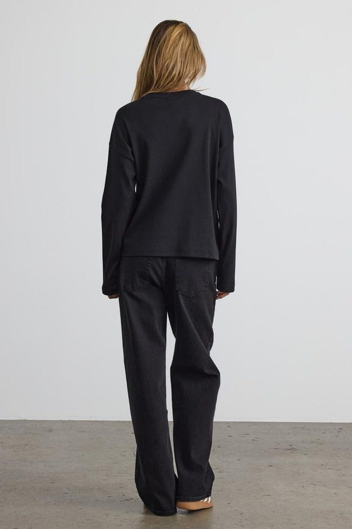 Noisy May - Nmmocca L/S Regular Fit Top Fwd - 4793254 Black