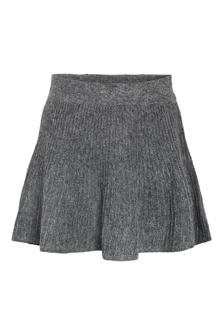 Noisy May - Nmnola Nw Pleated Knit Skirt Fwd - 4805687 Medium Grey Melange