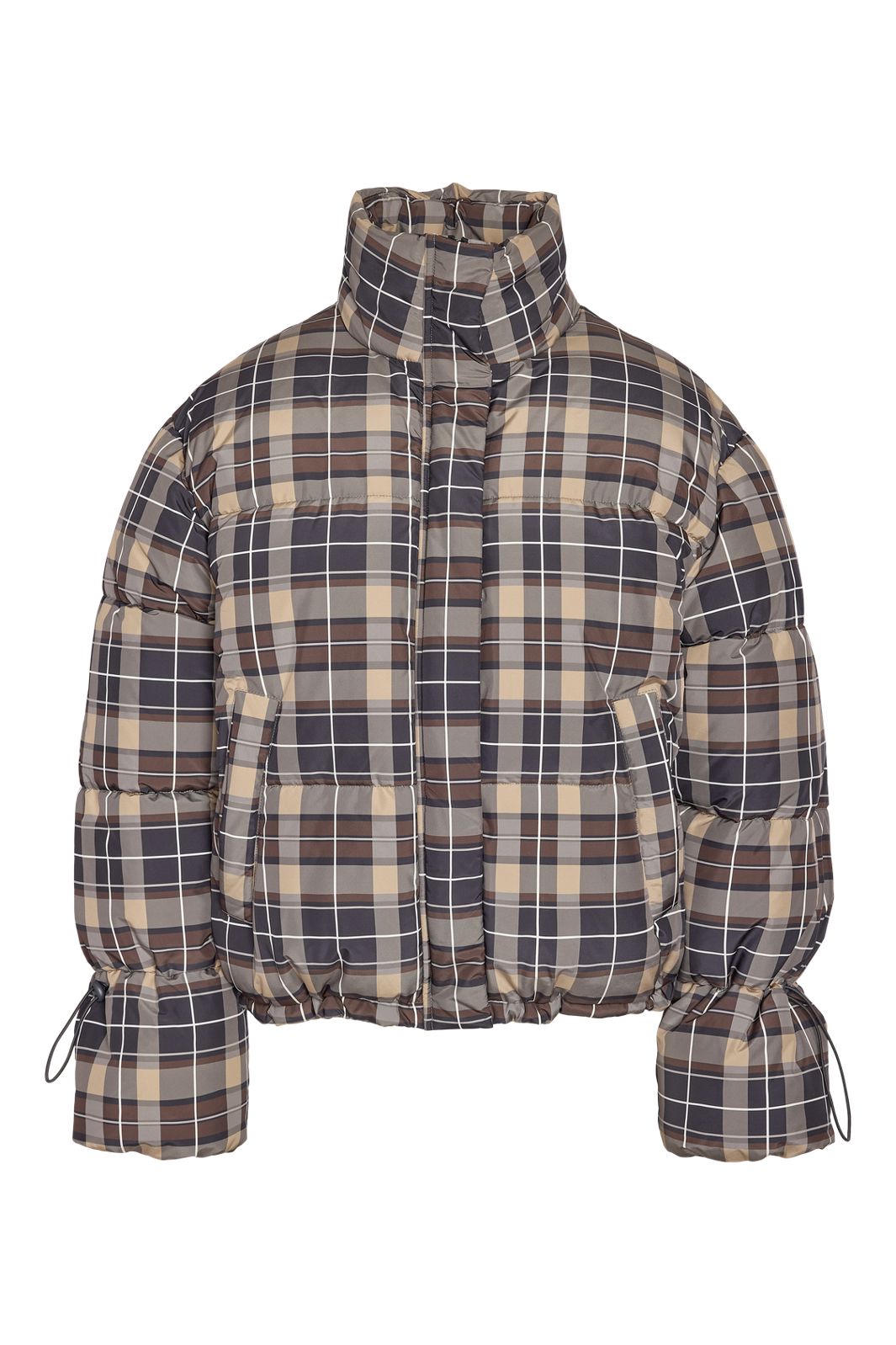 Noisy May - Nmrosy Puffer Jacket - 5103009 Chocolate Brown Checks