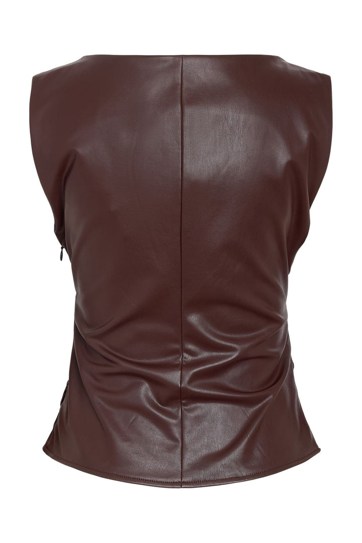 Noisy May - Nmsandy Pu S/L Top - 5080293 Chocolate Plum
