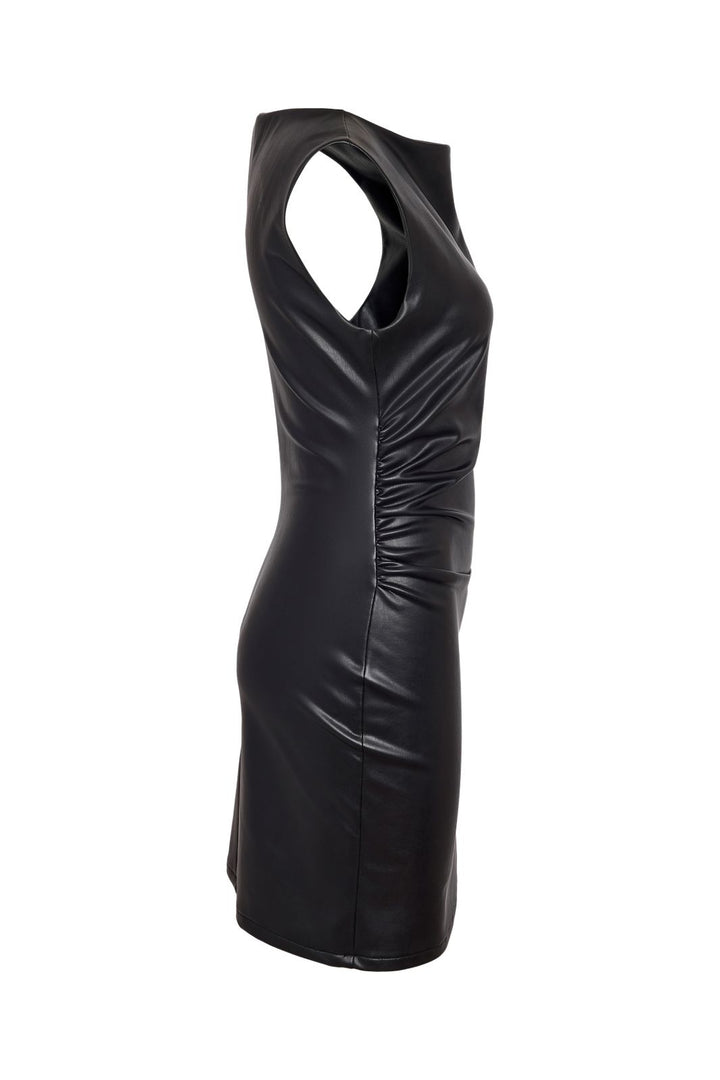 Noisy May - Nmsandy S/L Pu Dress - 5095908 Black