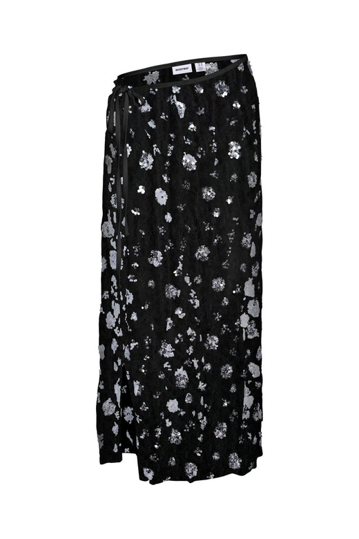 Noisy May - Nmzigga Wrap Sequins Skirt - 5255162 Black Silver Sequins