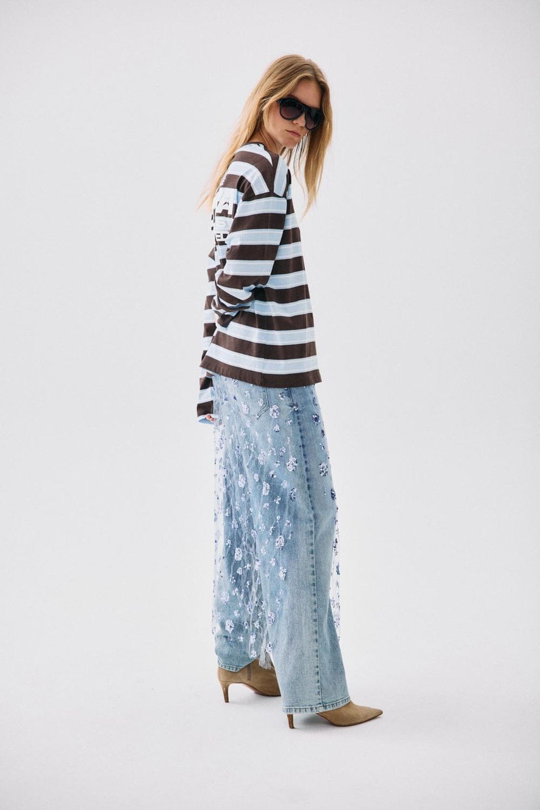 Noisy May - Nmzigga Wrap Sequins Skirt - 5255163 Cerulean Blue Sequins