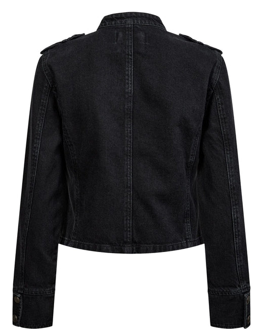 NüMph - Nubillie Fitted Denim Jacket 708391 - Black Denim Jakker 