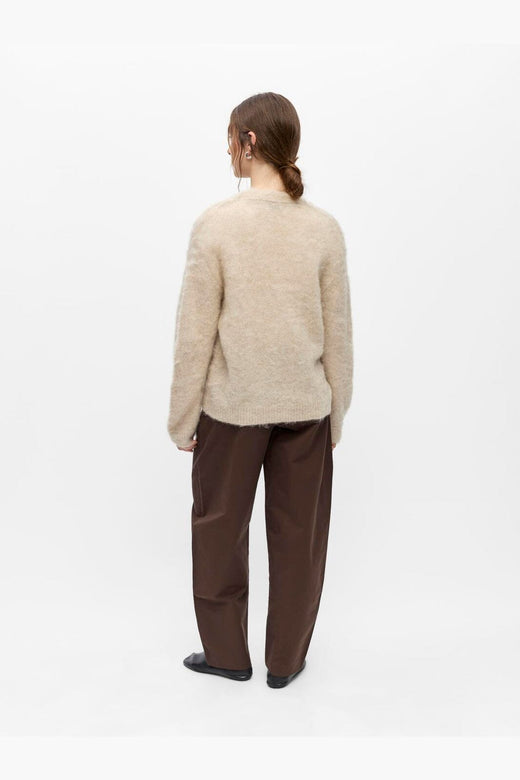 Object - Objharry L/S Lo Knit Cardigan - 5066746 Birch Melange
