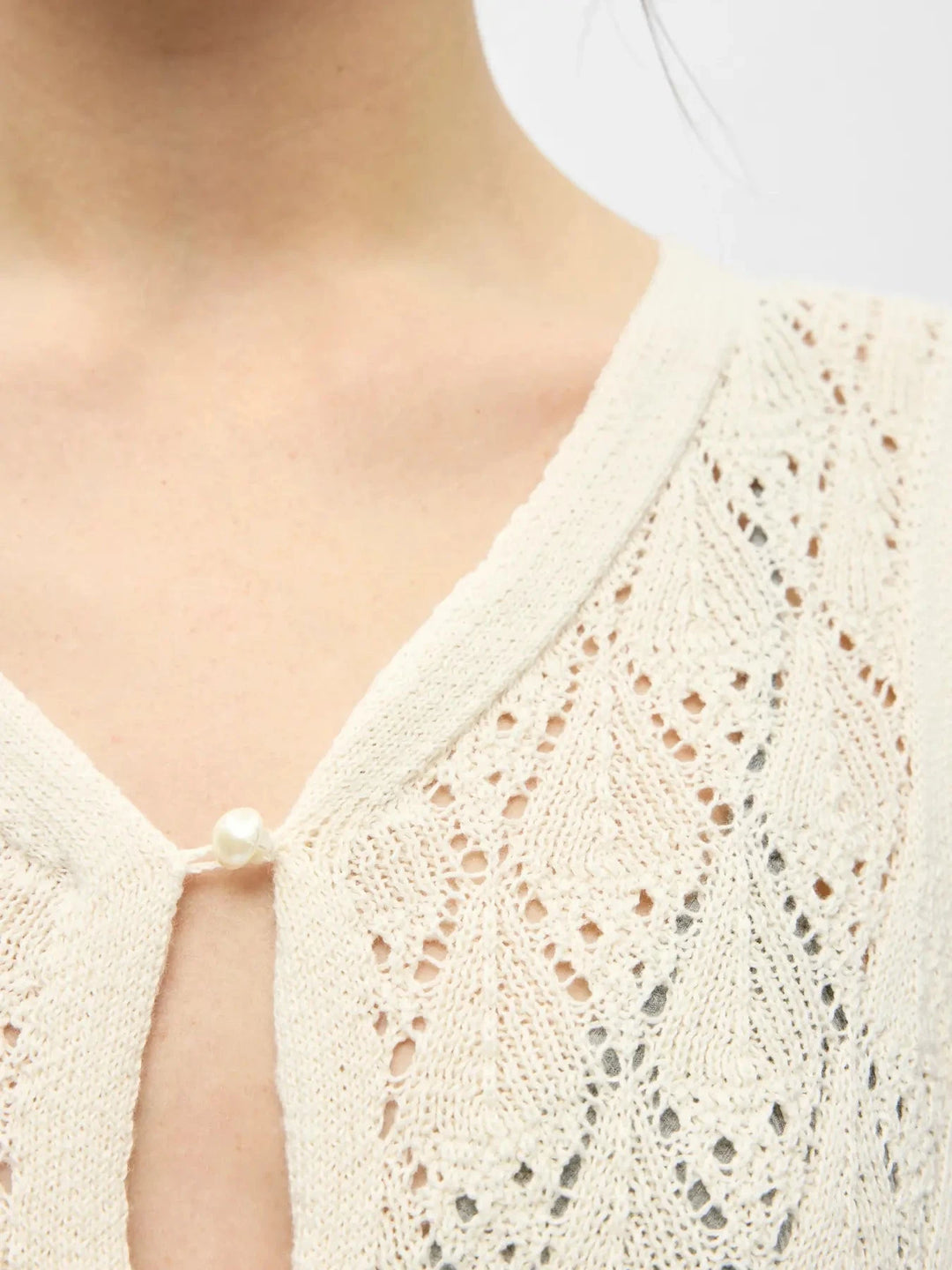Object - Objkitty S/L Re Knit Dress 144 - 5010340 Birch Kjoler 