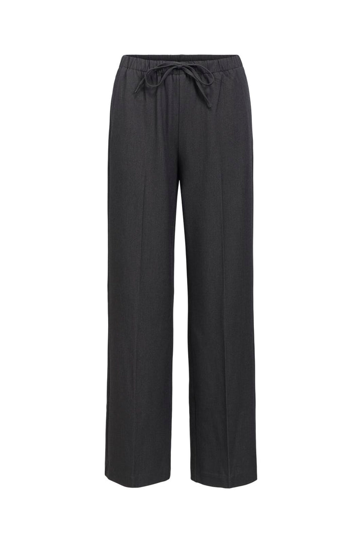 Object - Objlisa Tie Wide Pant - 5191831 Medium Grey Melange