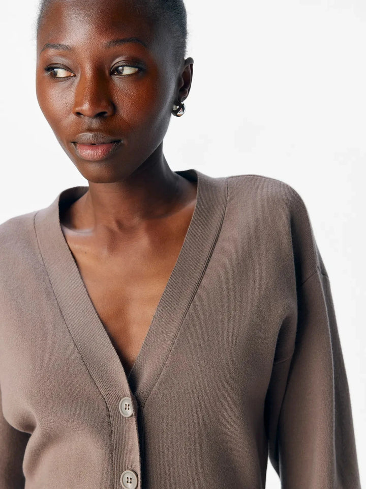 Object - Objreynard Ls Sli Cardigan - 4856931 Morel Cardigans 