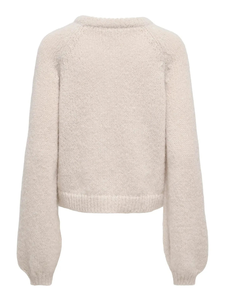 Only - Onlalyssa Ls Raglan Cardigan Nca Knt - 5074458 Pumice Stone Fmop Button Cardigans 