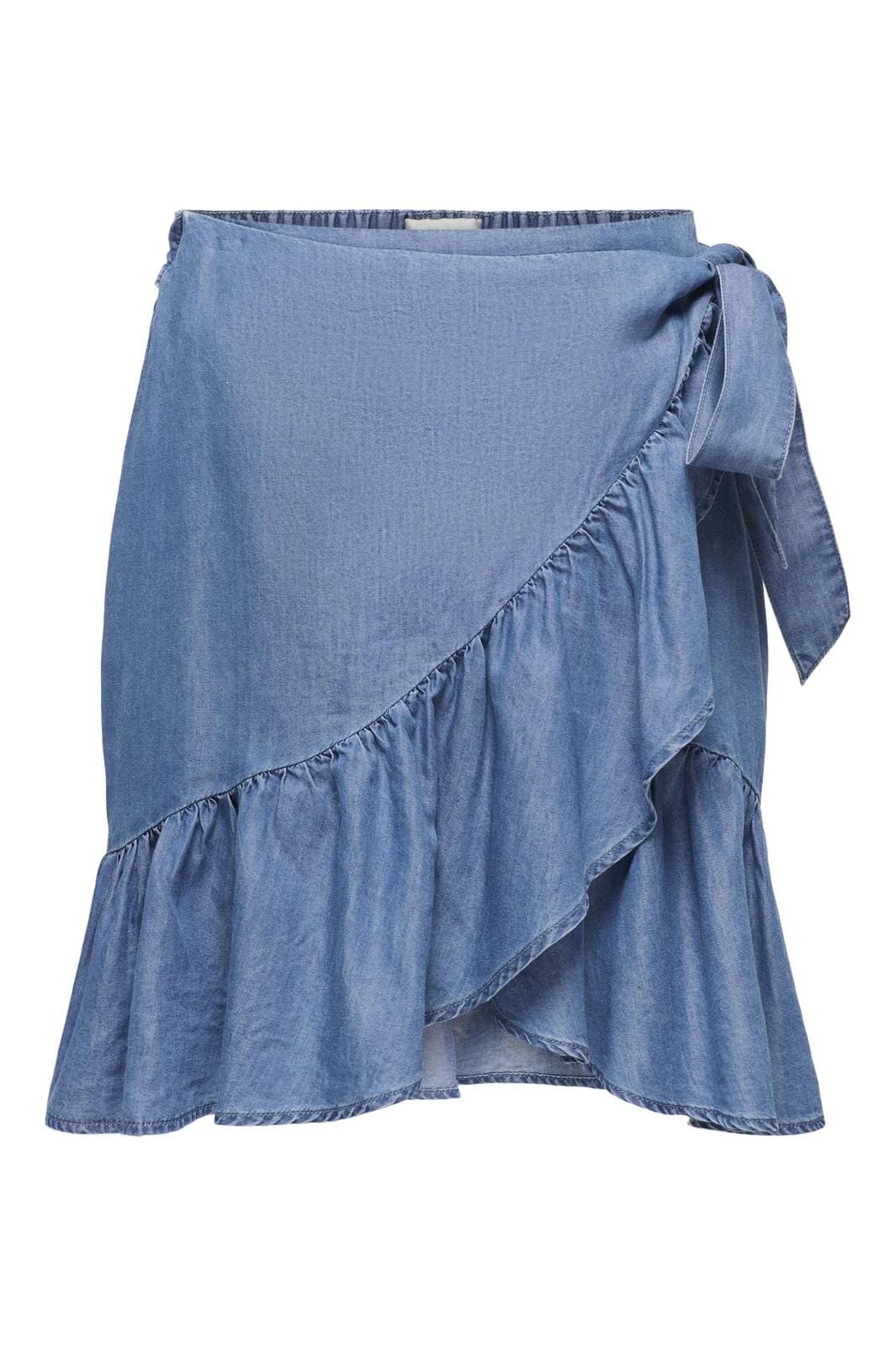 Only - Onlbea Sofia Wrap Skirt 15344286 - 4720519 - Medium Blue Denim