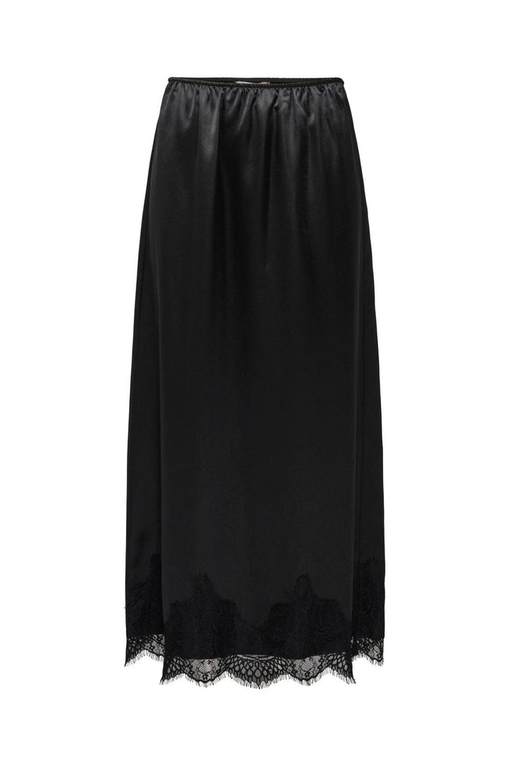 Only - Onlbella Satin Lace Skirt - 5083909 Black