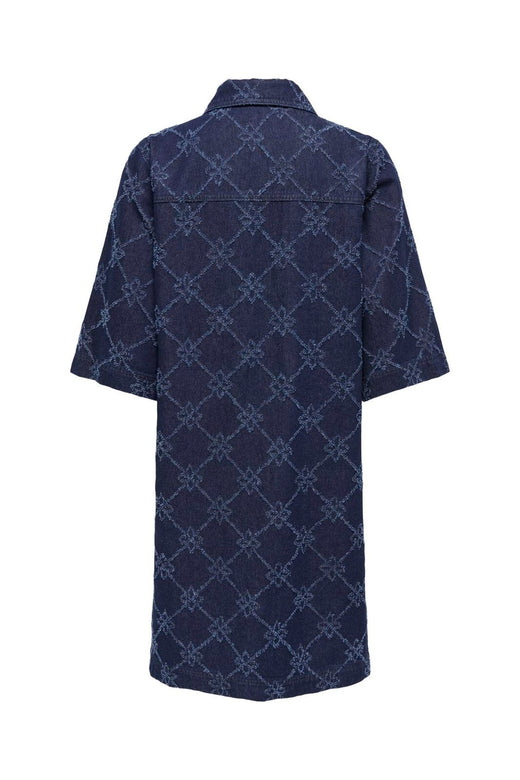 Only - Onlbella Wide Sleeves Print Dress - 5051335 Dark Blue Denim