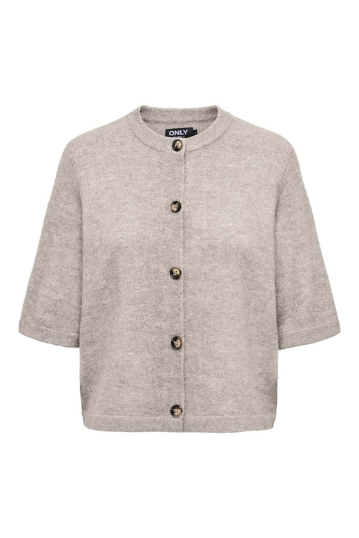 Only - Onlcamilla S/S Cardigan Knt - 5101185 Pumice Stone Melange