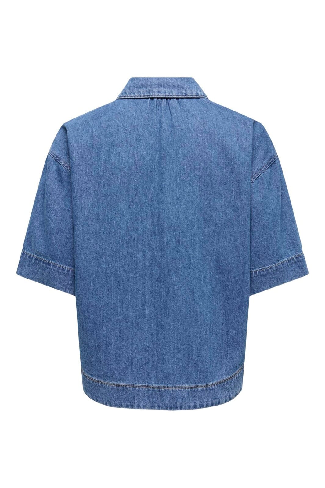 Only - Onlcleo Life Ss Shirt Pim - 5045119 Medium Blue Denim