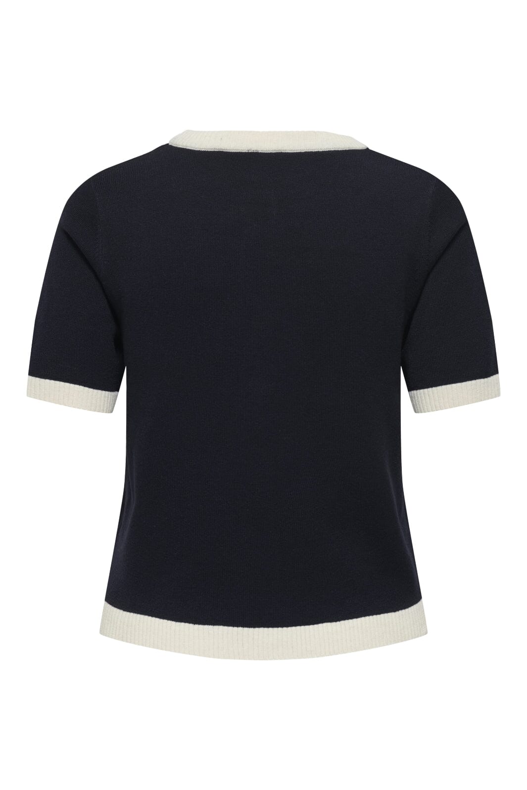 Only - Onlcoco Life Ss Button Cardigan Cc Knt - 4772414 Night Sky Birch Contrast