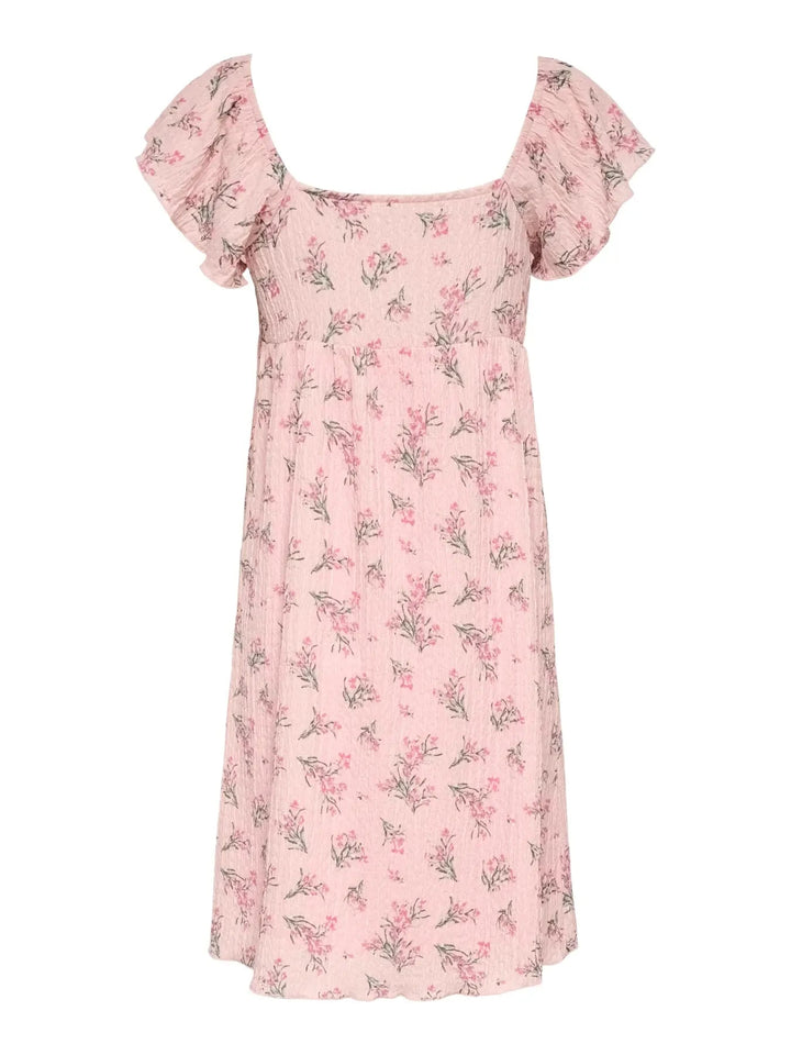 Only - Onldua Frill Sleeve Dress - 5065813 Pale Lilac (Cindy) Floral Laurel Whreat Kjoler 