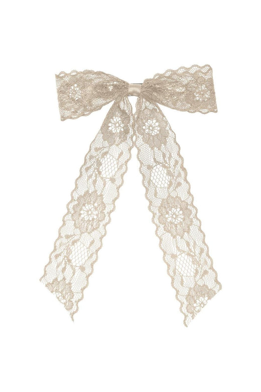Only - Onleloise Lace Bow Hairclip Acc - 4930634 Frosted Almond