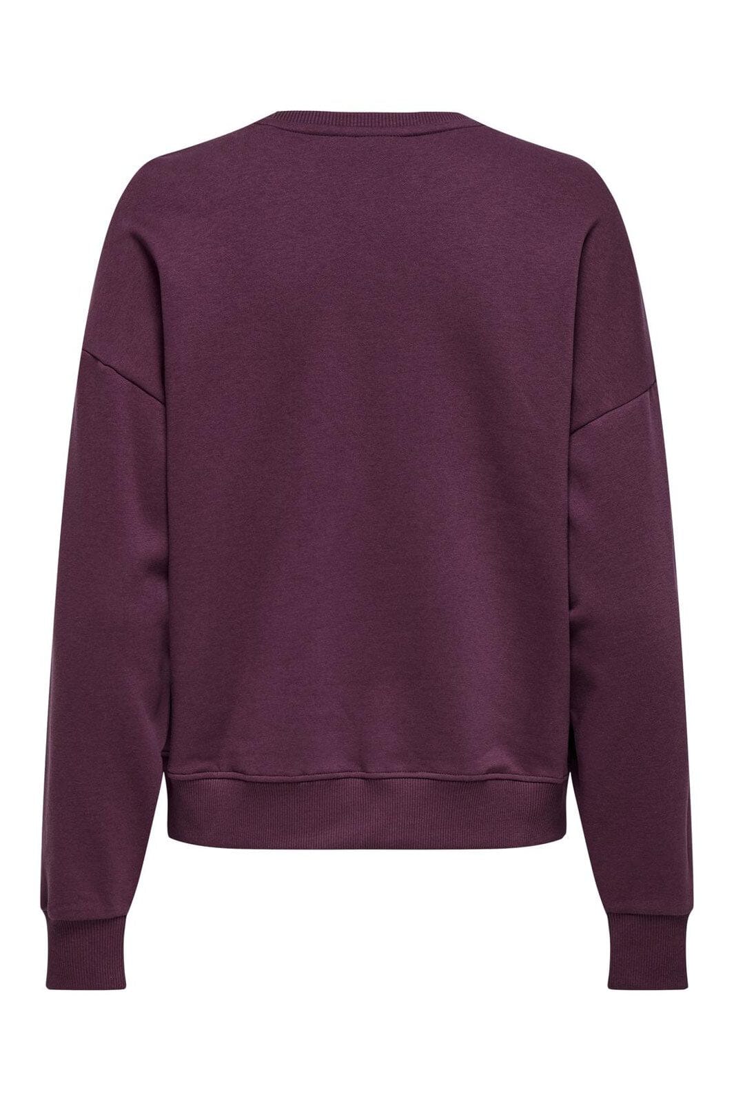 Only - Onlely L/S O-Neck Fringe Swt - 4868572 Mauve Wine